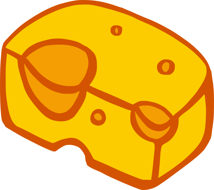 A block of cheese.